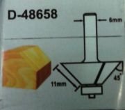 Makita D-48658  Rulmanlı Pah Bıçağı 45 Derece (6 mm şaftlı)