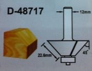Makita D-48717  Rulmanlı Pah Bıçağı 45 Derece (12 mm şaftlı)