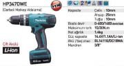 Makita HP347DWE Akülü Darbeli Matkap Vidalama 14,4 V. - 1,5 Ah.