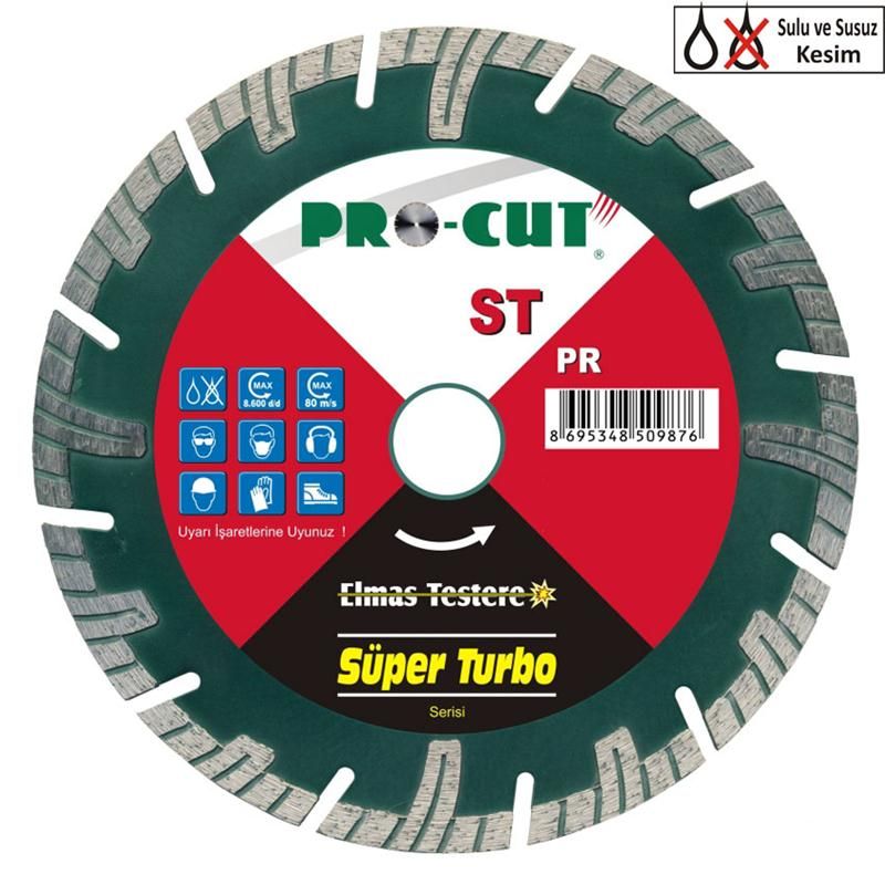 PRO-CUT 180 mm MERMER-GRANİT KESİCİ SÜPER TURBO KANALLI ELMAS DİSK