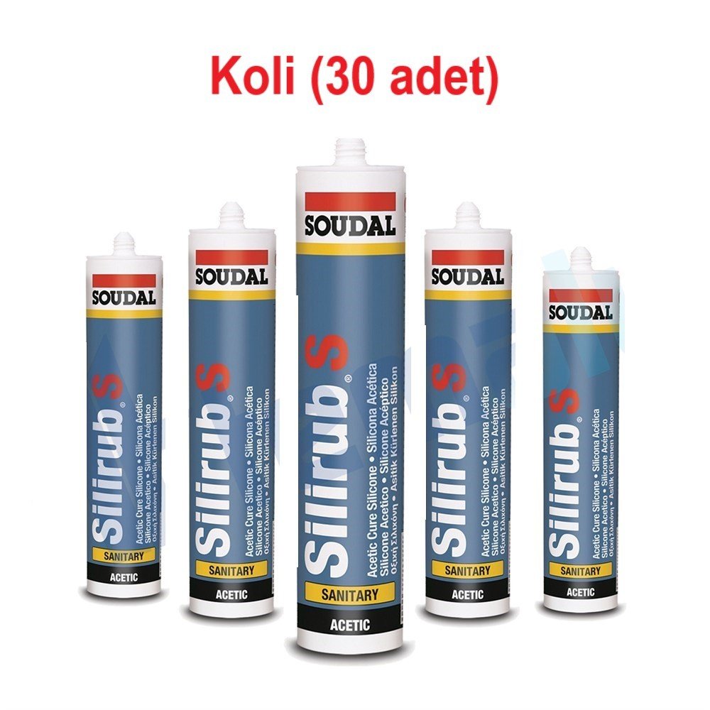 Soudal Silirub Şeffaf Silikon 280 ml. (30 adet)