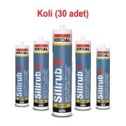 Soudal Silirub Şeffaf Silikon 280 ml. (30 adet)