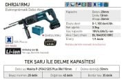 Makita DHR241RMJ Akülü Kırıcı Delici Sds Plus 18Volt-4,0 Ah