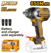 İngco 20851 Akülü Somun Sıkma 1/2''  850 Newton (Solo)