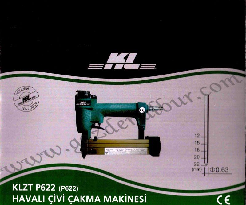 Kl KLCT622P  Havalı Başsız Çivi Çakma Tabancası 12-22mm