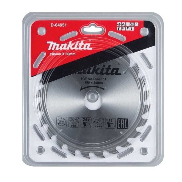 Makita D-64951 Elmas Daire Testere 190x30mm  24Diş