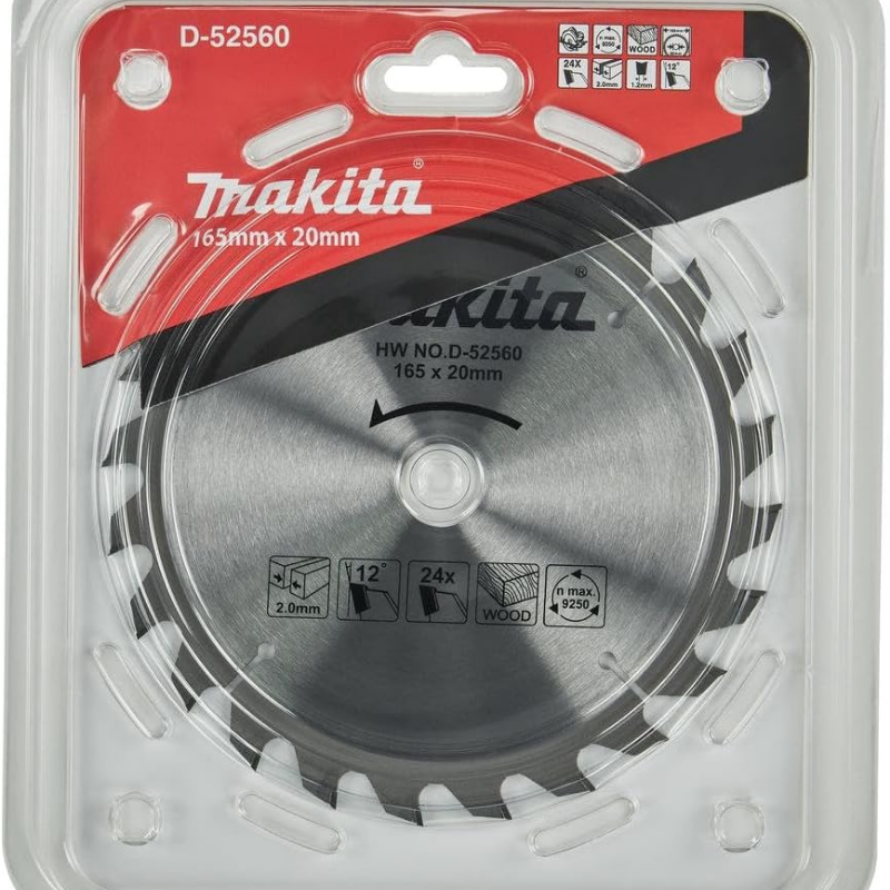Makita D-52560 Elmas Daire Testere  165x20 mm  24 Diş