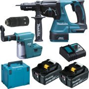 Makita DHR243RTJW Akülü Kırıcı Delici Sds Plus (Toz Emme Sistemli)