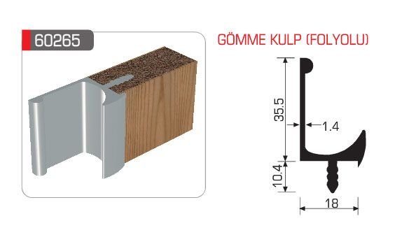 GÖMME BOY KULP INOX RENGİ 3 mt.