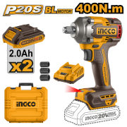 İngco 2040E Akülü Somun Sıkma 1/2'' 400 Newton  20Volt-2,0Ah
