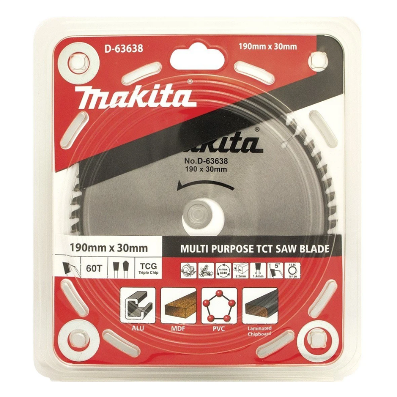 Makita D-63638  Elmas Multi Daire Testere  190x30mm  60 Diş