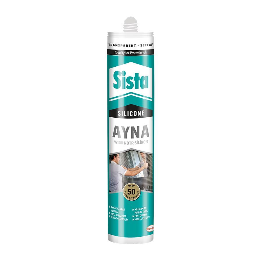 SİSTA  AYNA SİLİKONU NEUTRAL  Şeffaf  310 ml.