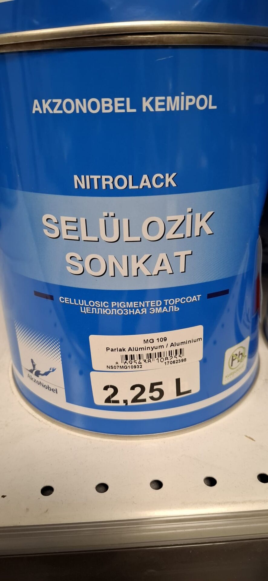 Akzo Nobel Selülozik Parlak Alüminyum Son Kat Boya 2,25 lt