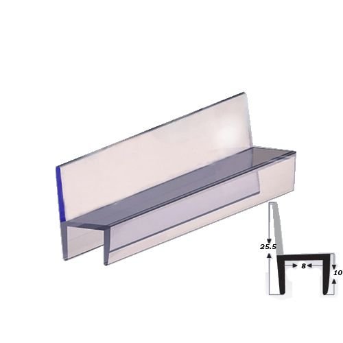 CAM BALKON KAPI PROFİLİ 8 mm ŞEFFAF 3 mt.