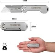Workpro WP211016 Katlanır Maket Bıçağı Metal