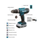 Makita HP488D002  Akülü Matkap Vidalama 18 Volt-1,5Ah