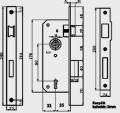 KALE 151R ODA KİLİDİ 35 mm SARI KAPLAMALI