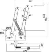 Açılan Sehpa Mekanizması Tekli (Amortisörlü)