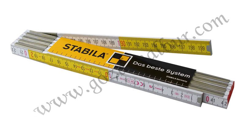 Stabila 2 metre Perçinsiz Ağaç Metre