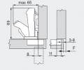 Blum Clip Top 170 Derece Menteşe Düz 71T6550