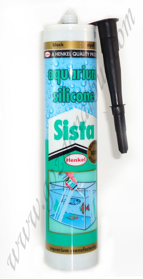 SİSTA AKVARYUM SİLİKONU SİYAH 310 ml.