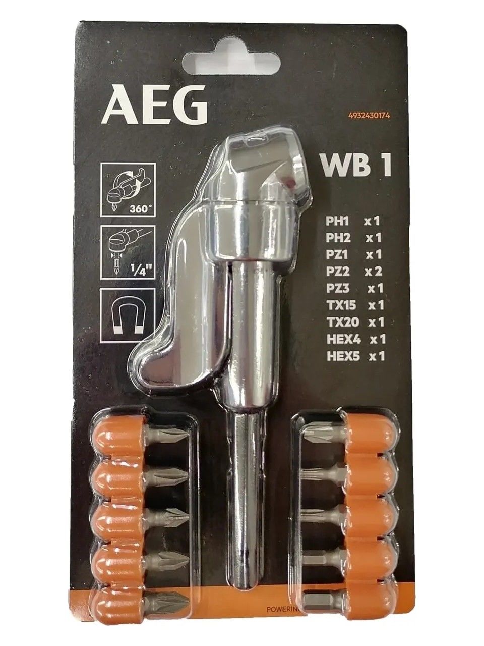 Aeg WB1 Bits Uçlu Köşe Vidalama Aparatı