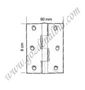 8 cm ALÜMİNYUM SABİT MENTEŞE