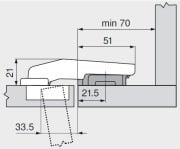 BLUM CLİP TOP SABİT KAPAK MENTEŞESİ FRENLİ (90 derece)