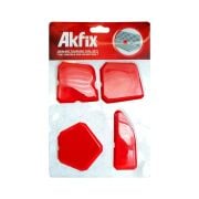 Akfix Silikon Çekme Alet Seti (4 Parça)