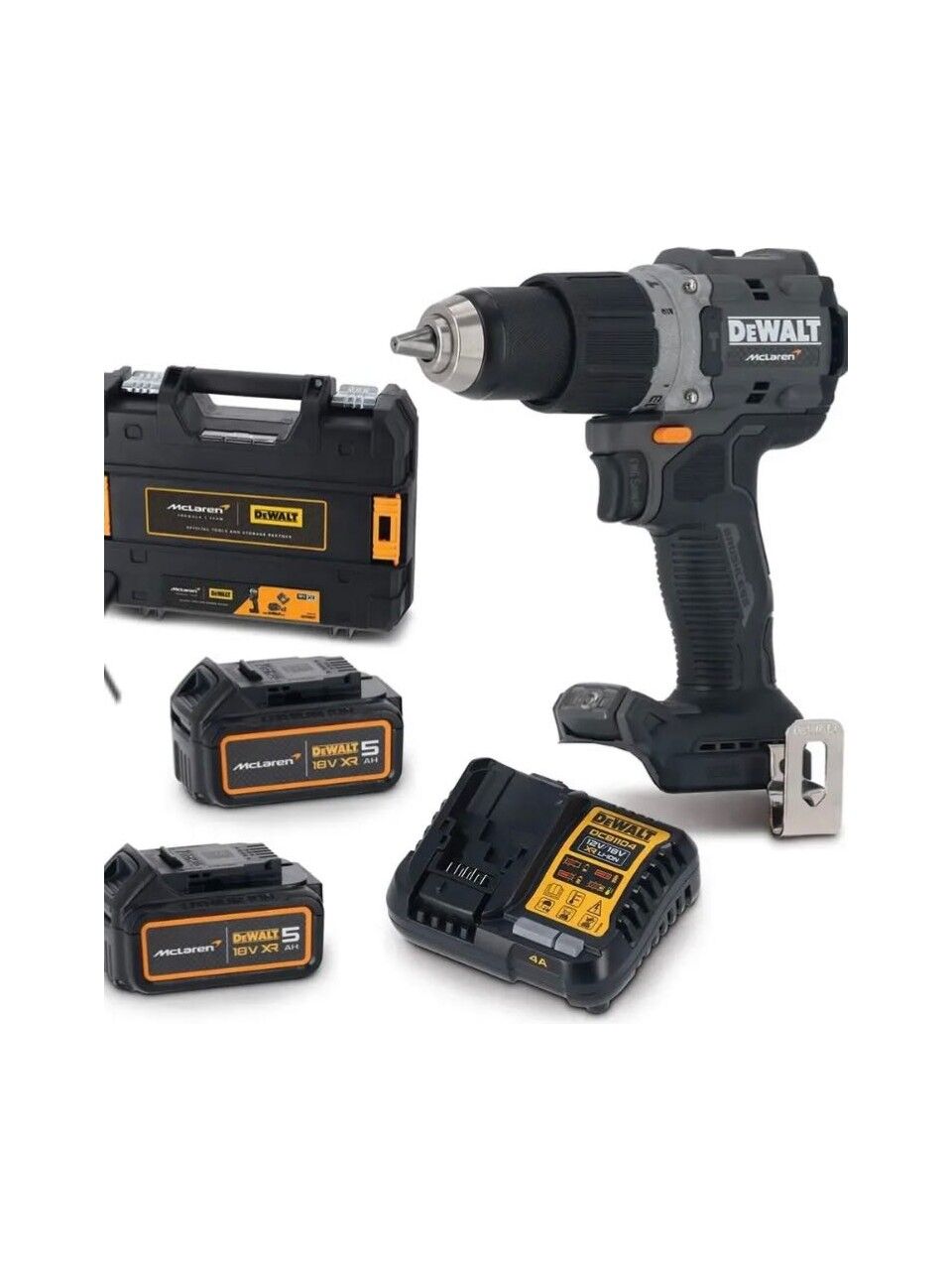 Dewalt DCD85P2T Akülü Matkap-Vidalama McLaren 18 Volt -5,0 Ah Çift Akülü