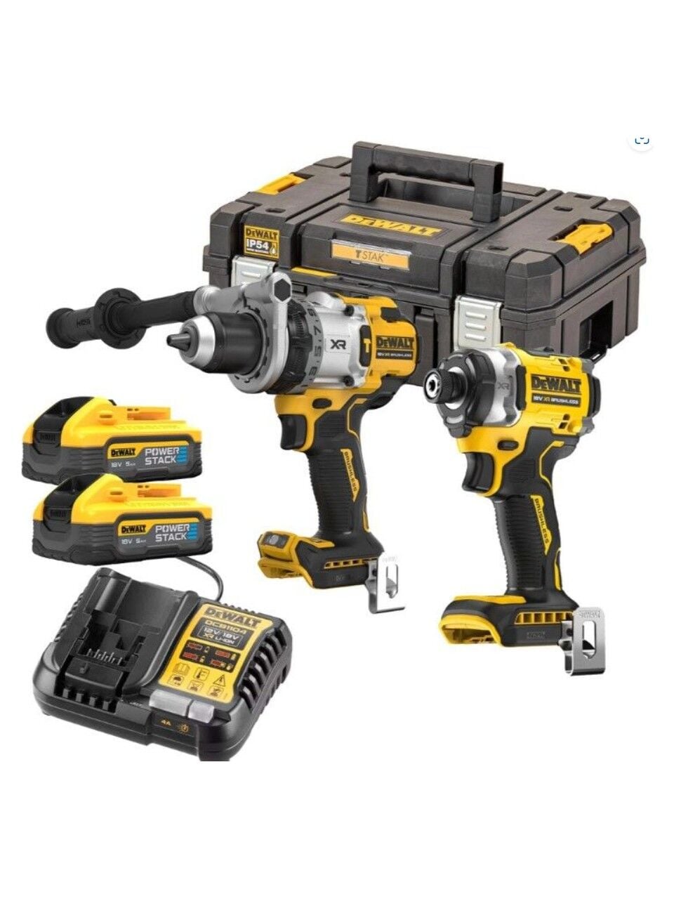 Dewalt DCK2200H2T Akülü İkili Set Dcd1007+Dcf860 (5,0Ah Power Stack Akülü)