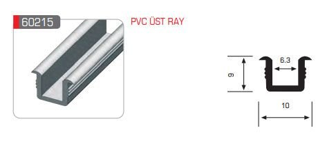 MEPA PVC 02 ÜST RAY 3 mt.( SKM 30 ve SKM 60 için)