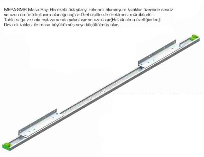 MEPA SMR 125 ALÜMİNYUM MASA RAYI