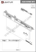 ALBATUR 9700 SFT 120 kg. TEK YÖNE YAVAŞLATICILI SÜRGÜ KAPI SİSTEMİ SETİ 2 metre RA290YLI