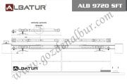 Albatur 9720 SFT 120 kg. Çift Yöne Yavaşlatıcılı Sürgü Kapı Sistemi Seti 2 metre Raylı
