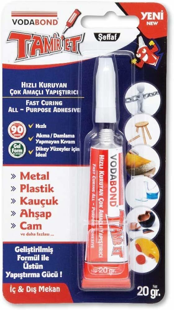 Vodabond Tamir Et Çok  Amaçlı Yapıştırıcı Şeffaf 20 gr