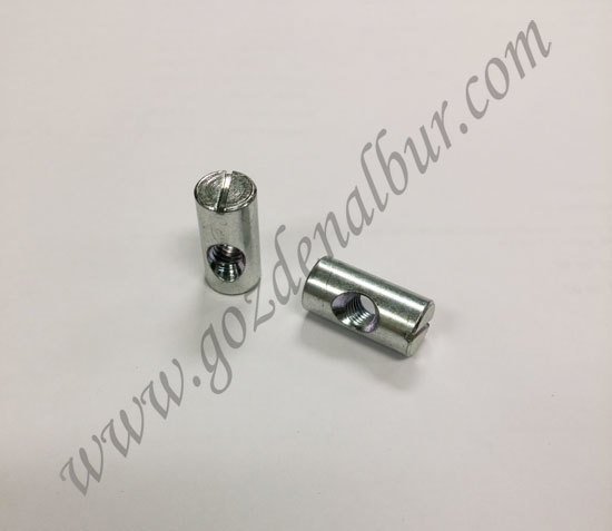 SİLİNDİR SOMUN UZUN M6 (BOY:20 mm)