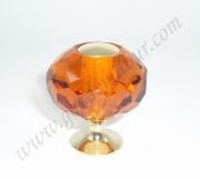 OSCAR  BAL RENGİ-SARI KRİSTAL DÜĞME KULP