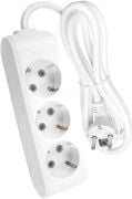 Viko 3 lü Topraklı Grup Priz 3 metre (Beyaz)