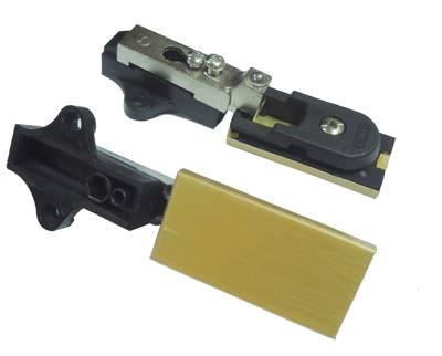 SAMET KÖŞELİ DELİKLİ CAM MENTEŞESİ SARI (Takım 2 adet)