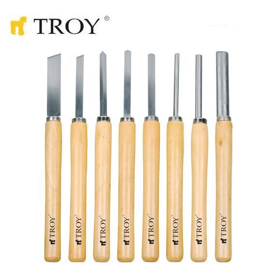 Troy 25008 Ahşap Torna Bıçak Seti ( 8 parça)