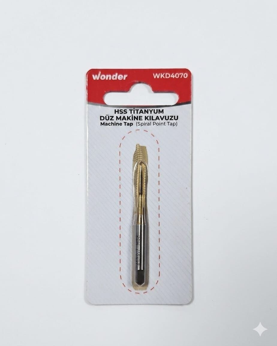 Wonder M4 Düz Makina Kılavuzu HSS Titanyum
