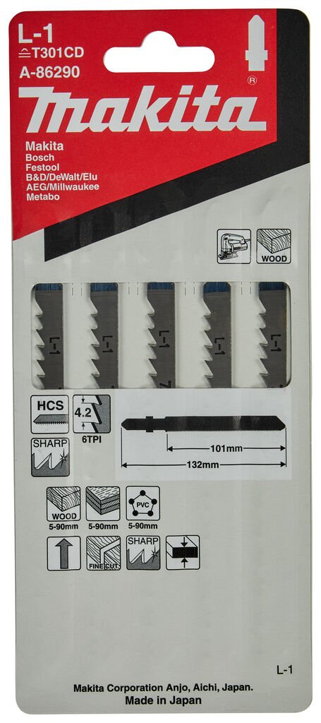 Makita L-1  Uzun Tip Ahşap Dekupaj Testeresi 132mm