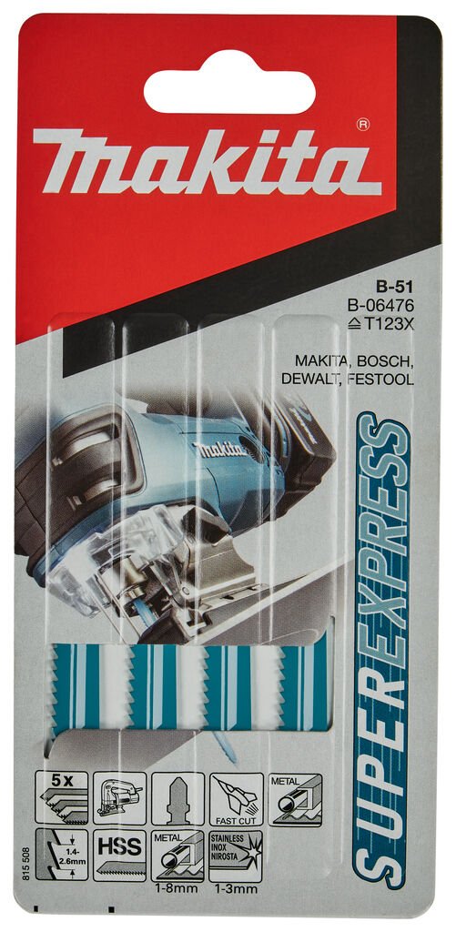 Makita B-51  Süper Expres  Paslanmaz İçin Dekupaj Testeresi (5 adet)