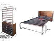 90*190 METAL KASALI TEK KİŞİLİK DİK AÇILIR KATLANIR YATAK MEKANİZMASI 90*190 (Sadece mekanizma ve pvc latalı metal kasa fiyatıdır)