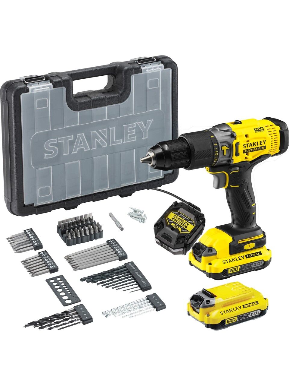 Stanley SCD718D2A  Akülü Aksesuarlı Darbeli Matkap Vidalama 18 Volt-2,0 Amper