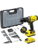 Stanley SCD718D2A  Akülü Aksesuarlı Darbeli Matkap Vidalama 18 Volt-2,0 Amper