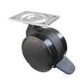 PLASTİK TABLALI FRENLİ TEKERLEK h:55 mm.