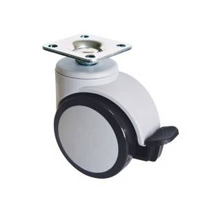GRİ-SİYAH TABLALI FRENLİ TEKERLEK h:66 mm.
