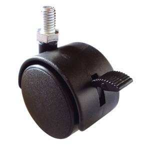PLASTİK CİVATALI FRENLİ TEKERLEK h:64 mm.